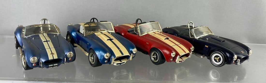 Group of 4 ERTL Ford Shelby Cobra 427 1/18 Scale Die Cast Vehicles and More (1 of 3)