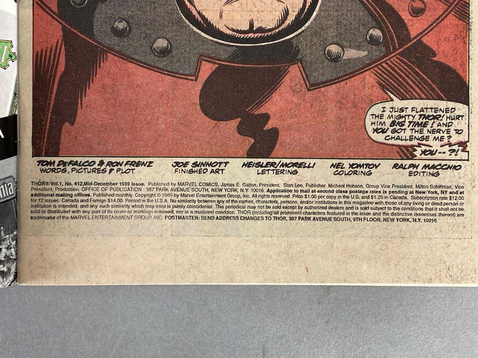 Marvel Comics The Mighty Thor No. 412 - 7