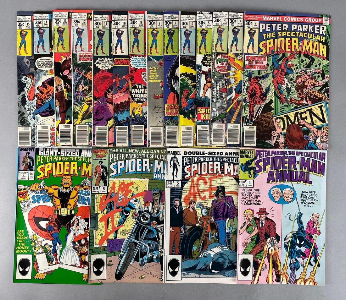 Marvel Comics The Spectacular Spider-Man No. 2 - 15: Includes no 4-7 annuals, bronze age
