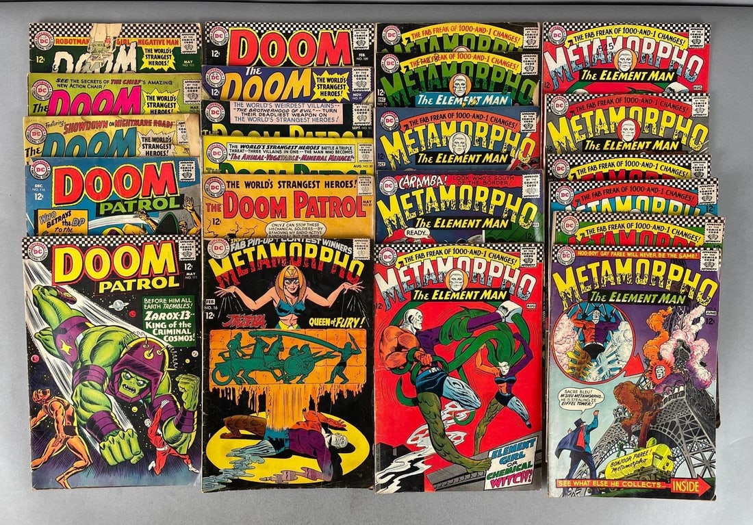 Group of 1960s DC Comic Books: Includes doom patrol, metamorpho, silver age