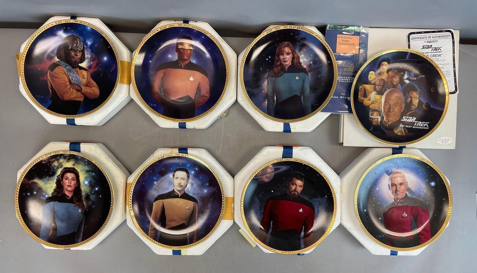 Group of Hamilton Collection Star Trek TNG Plates (1 of 4)