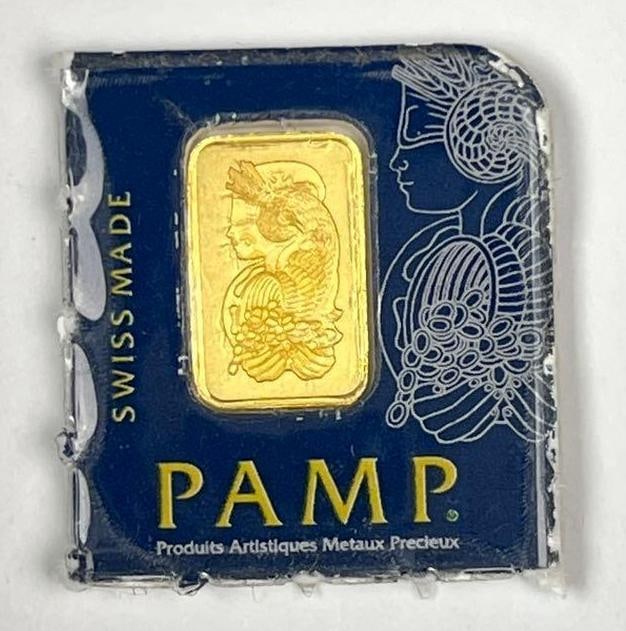 PAMP Suisse Lady Fortuna 1 Gram 999.9 Fine Gold Ingot/ Bar: PAMP Suisse Lady Fortuna 1 Gram 999.9 Fine Gold Ingot/ Bar