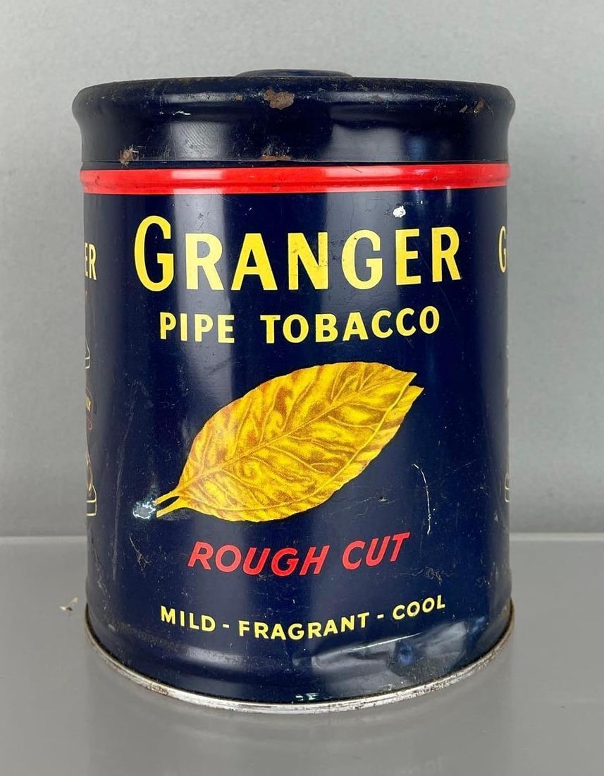 Vintage Granger Pipe Tobacco Advertising Tin: Measures 6 inches x 5 inches
