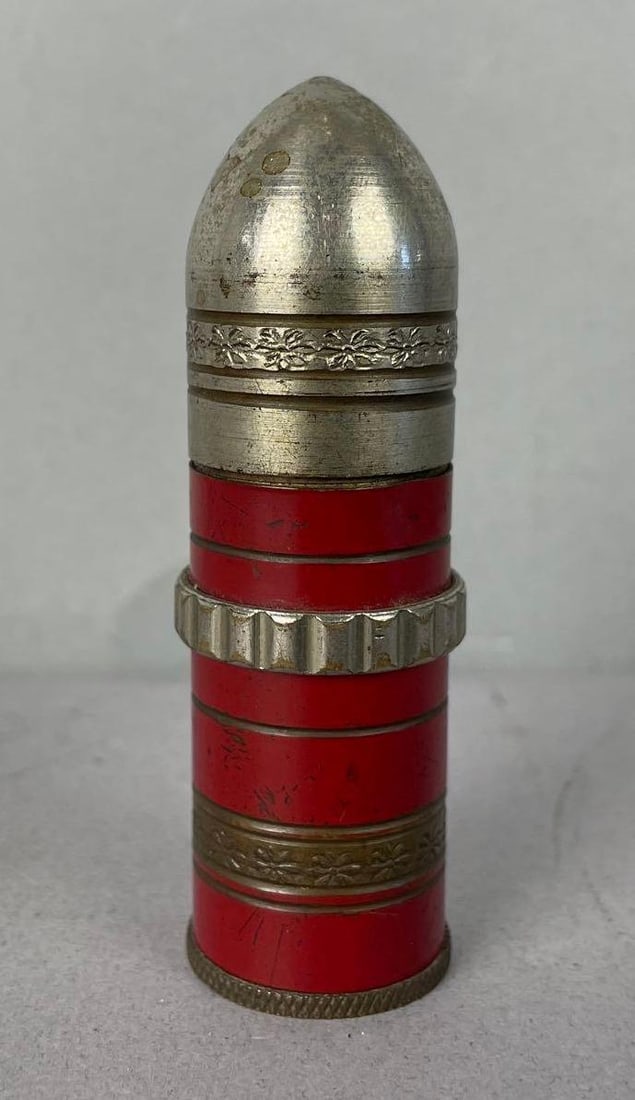 Vintage MER French Trench Art Style Bullet Lighter: Measures 3 inches