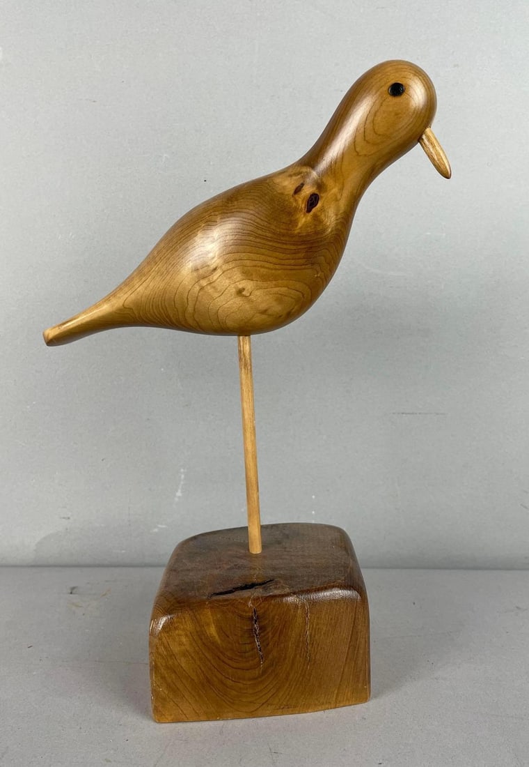 1983 Ron Fisher Signed Carved Shore Bird Figurine (1 of 3)