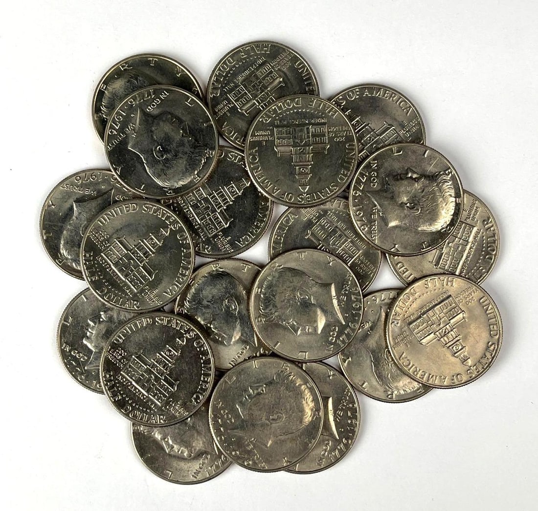 Group of 20 1976 D US Kennedy Bicentennial Half Dollars: Group of 20 1976 D US Kennedy Bicentennial Half Dollars