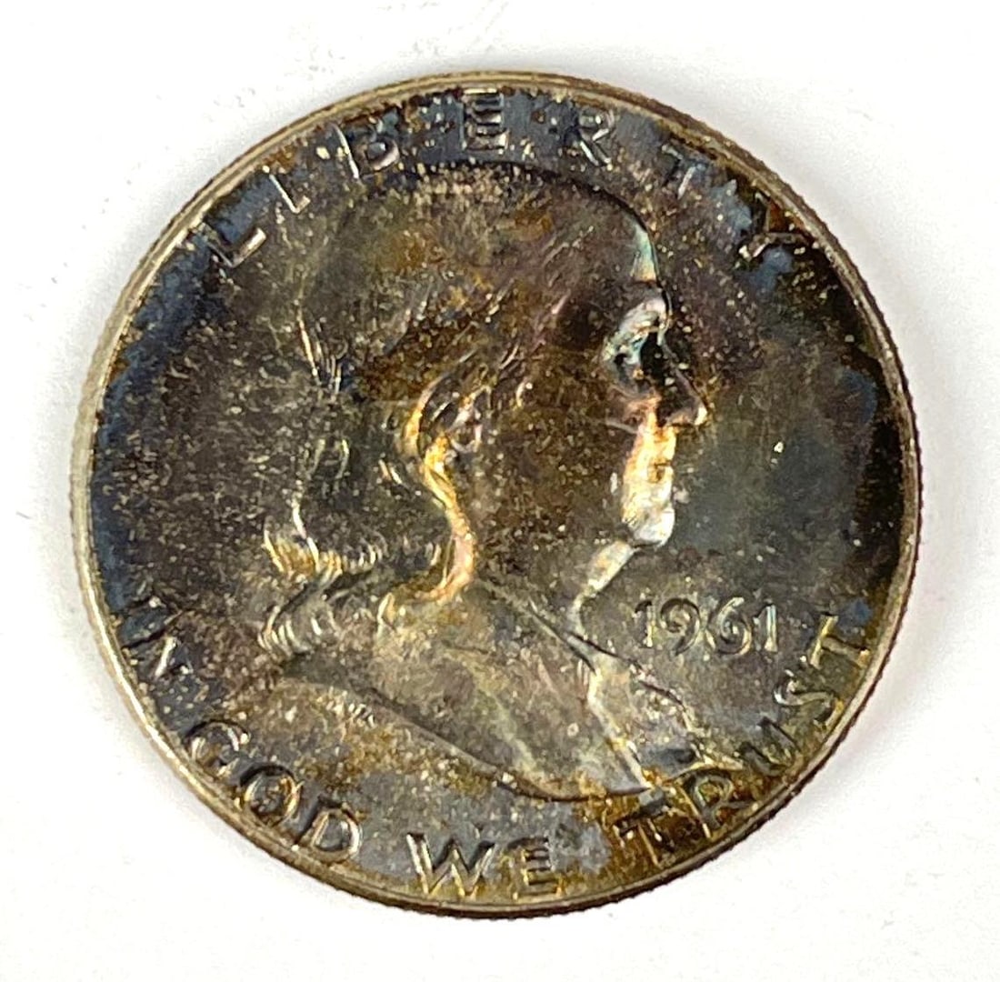 1961 US Franklin 90% Silver Half Dollar: 1961 US Franklin 90% Silver Half Dollar