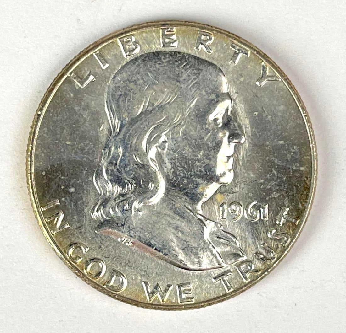 1961 US Franklin 90% Silver Half Dollar: 1961 US Franklin 90% Silver Half Dollar
