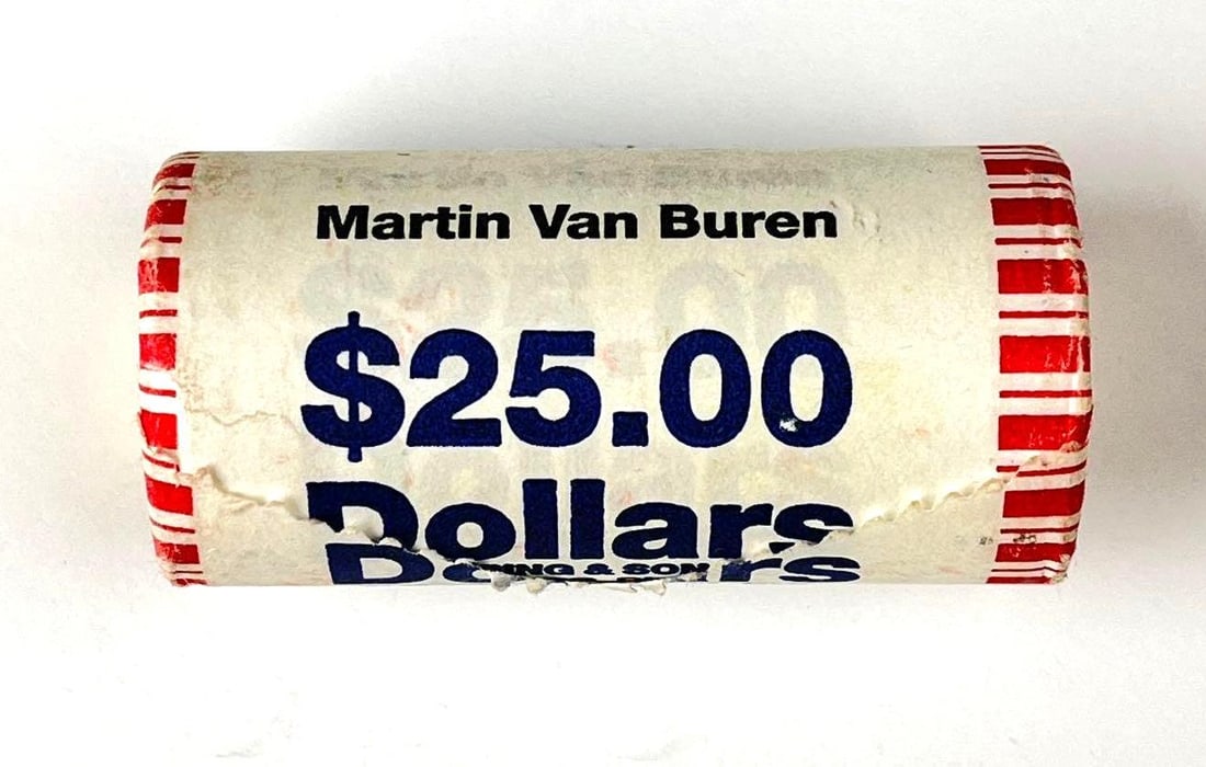 US Mint $25 Martin Van Buren Presidential $1 Coin Roll: US Mint $25 Martin Van Buren Presidential $1?Coin Roll