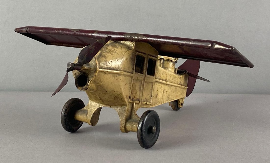 Vintage Big Bang Cast Iron and Tin Carbide Airplane (1 of 6)