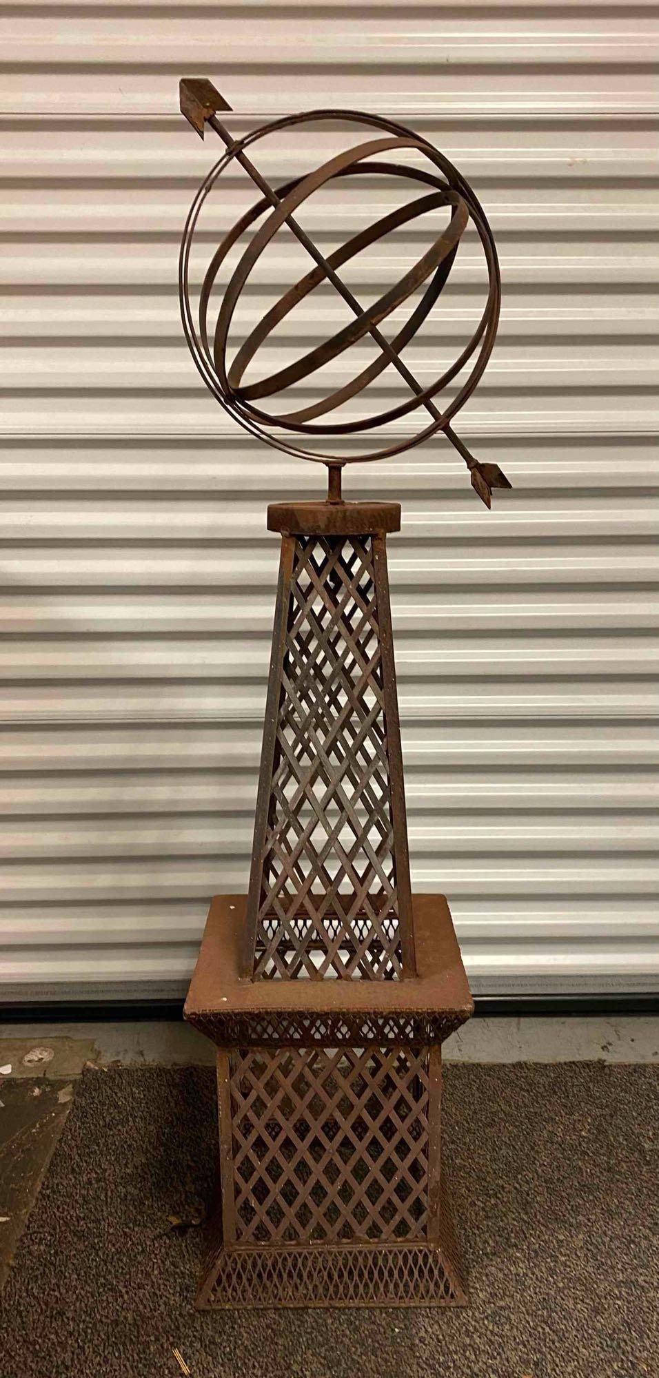 Rustic Eiffel Tower Styled Obelisk Yard Decor - 3