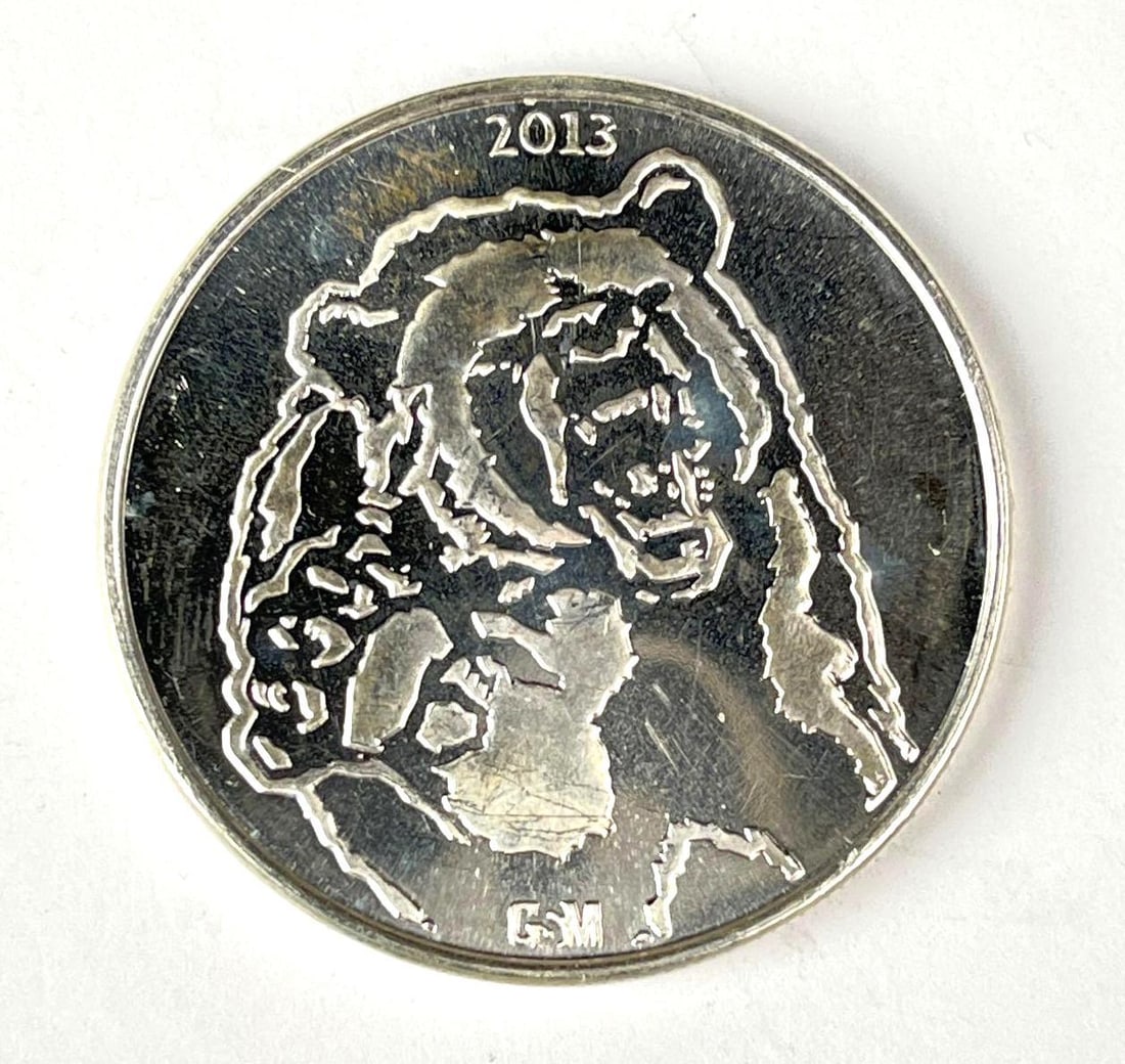 2013 Golden State Mint Bear Bull 1 oz .999 Fine Silver Round: 2013 Golden State Mint Bear Bull 1 oz .999 Fine Silver Round