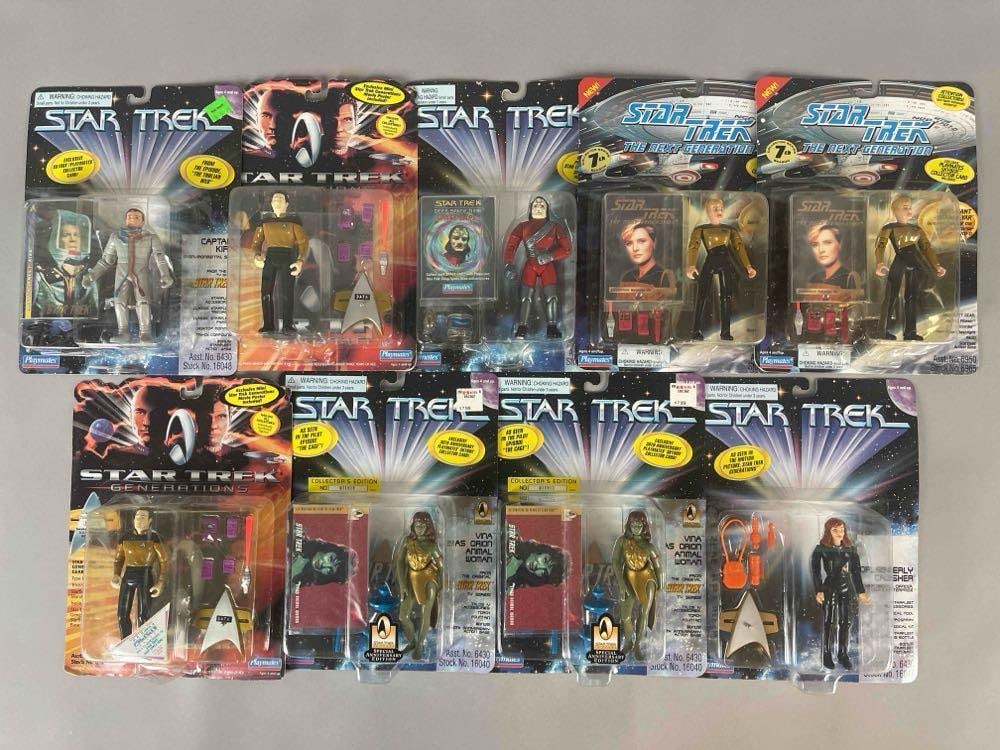 9 - 1994 - 95 Star Trek Playmates Figures with Captain Kirk: Includes Kirk, Natasha Yar, The Hunter of Tosk, Data, and More