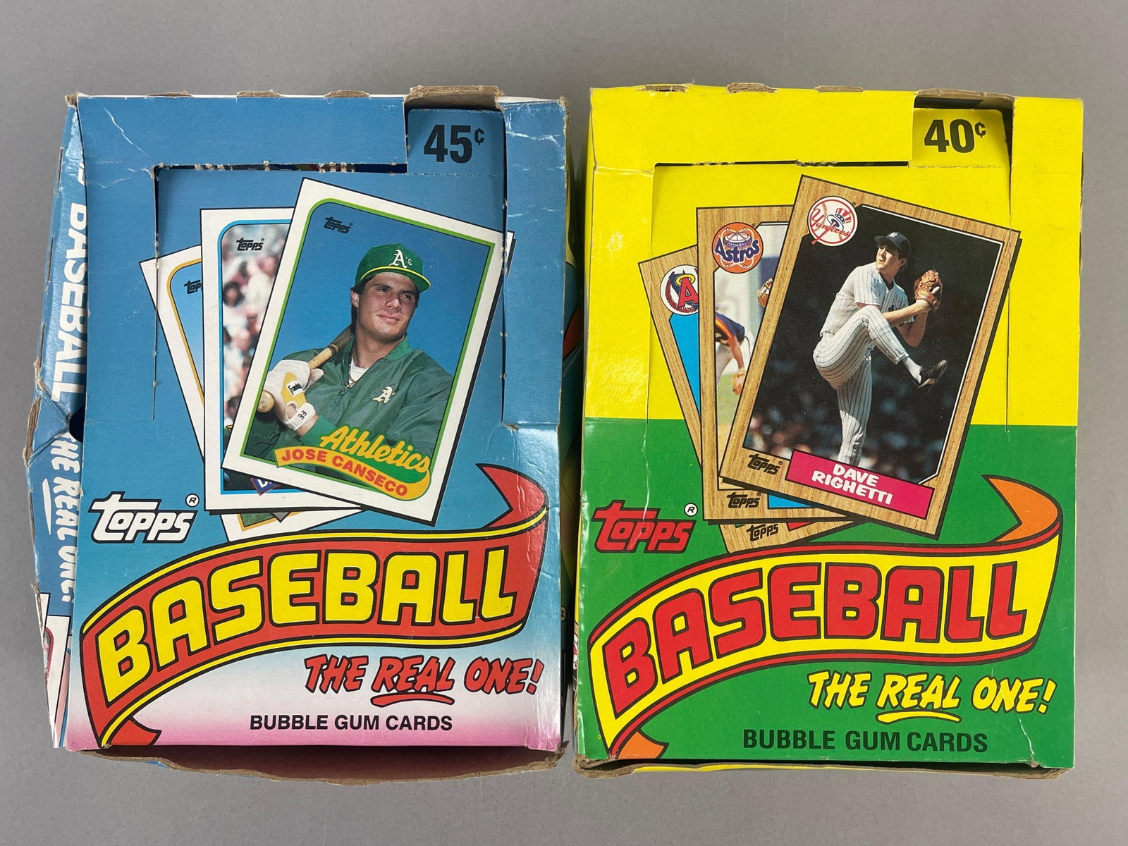 1987 and 89 Topps Baseball Partial Wax Boxes: 1987 - 30 - Packs, 1989 - 24 Packs