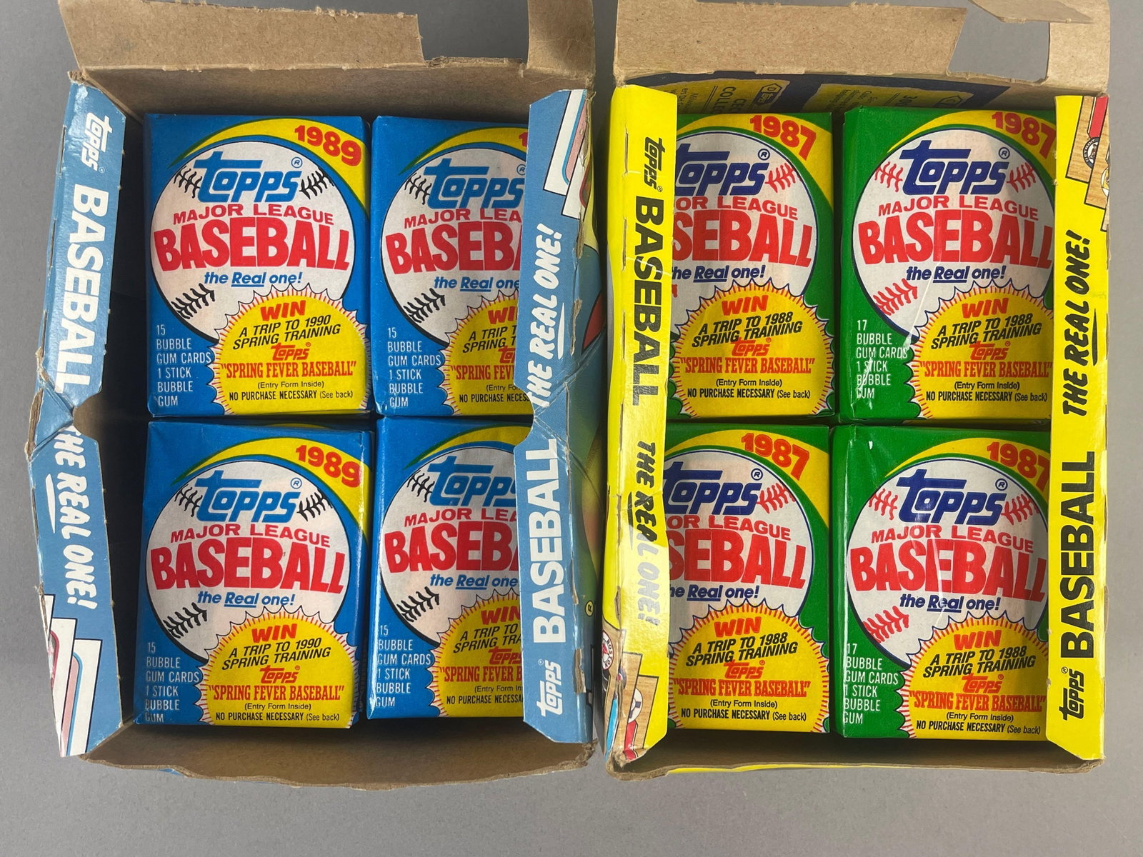 1987 and 89 Topps Baseball Partial Wax Boxes - 2