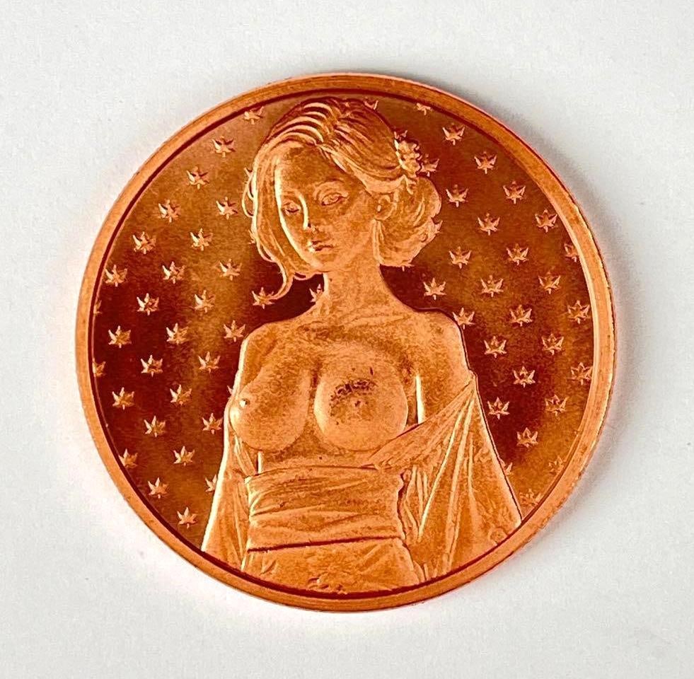 Bullion Baddies Sakura Silk 1 oz .999 Fine Copper Round (1 of 2)