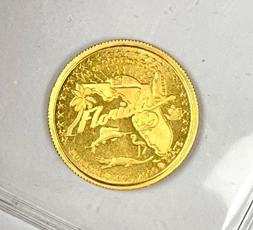 Great Seal of the State of Florida 1/10th oz .999 Fine Gold Round (1 of 3)