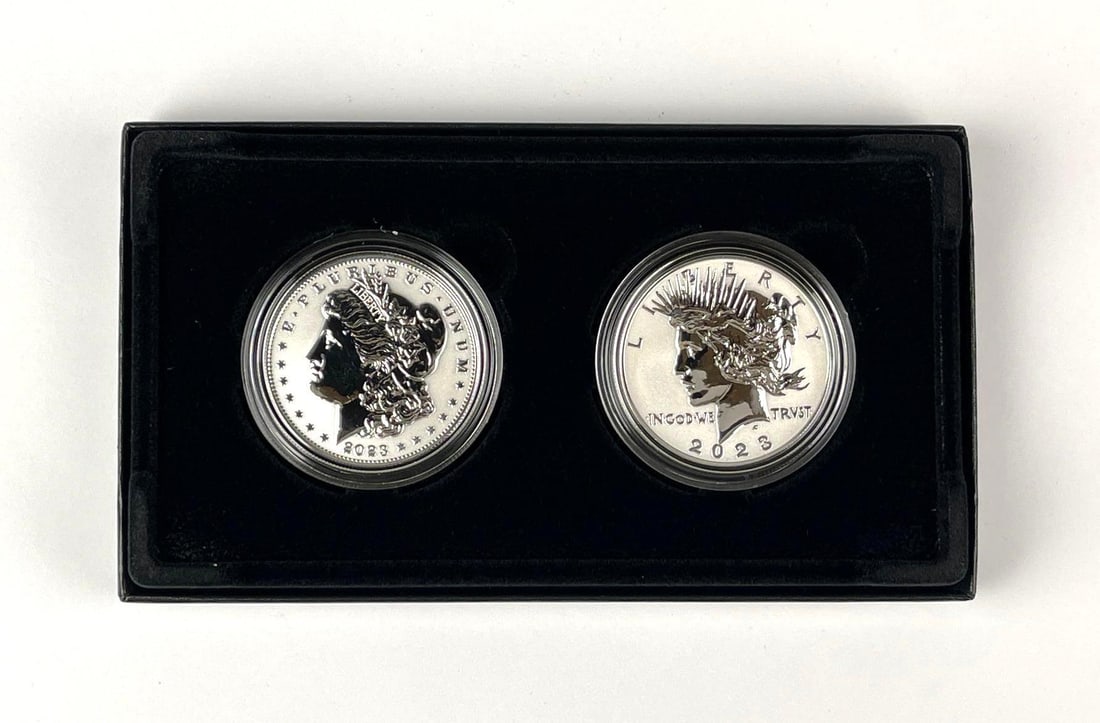 2023 S US Mint Morgan and Peace Silver Dollar Reverse Proof Two Coin Set (1 of 5)