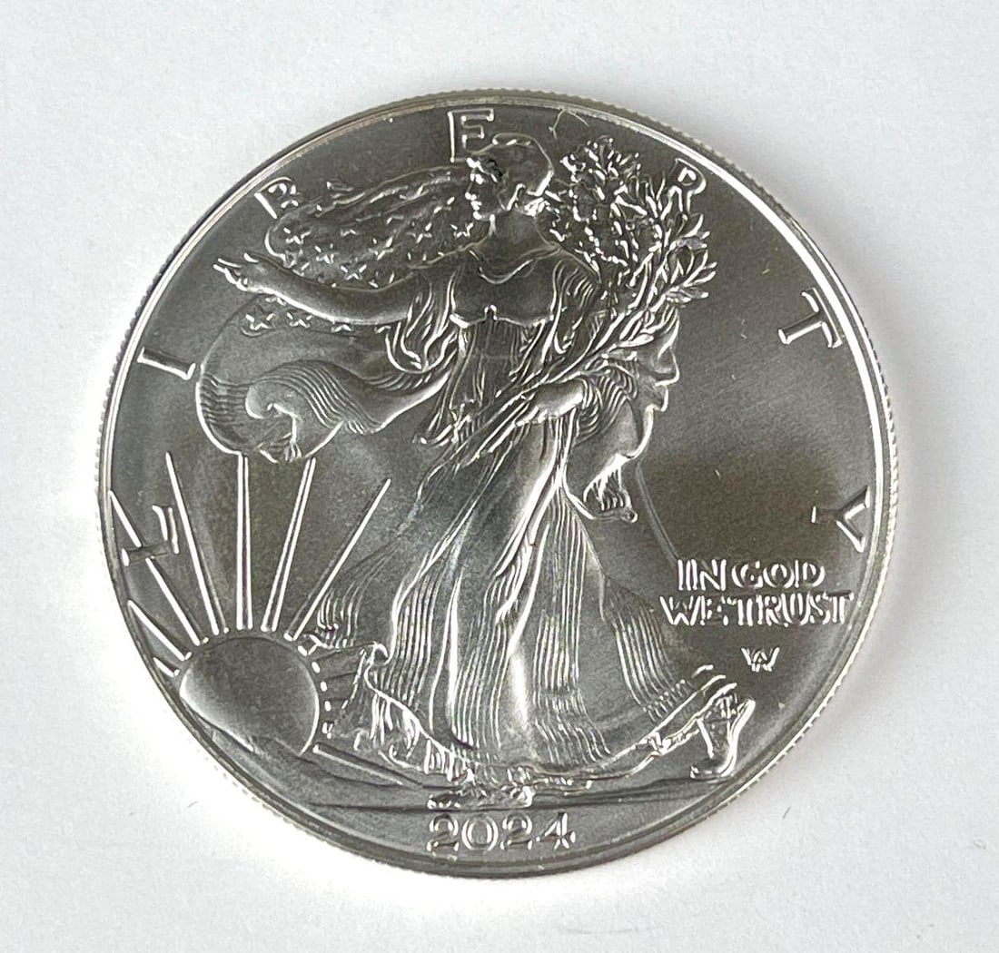2024 US $1 American Silver Eagle 1 oz Fine Silver Coin (1 of 2)