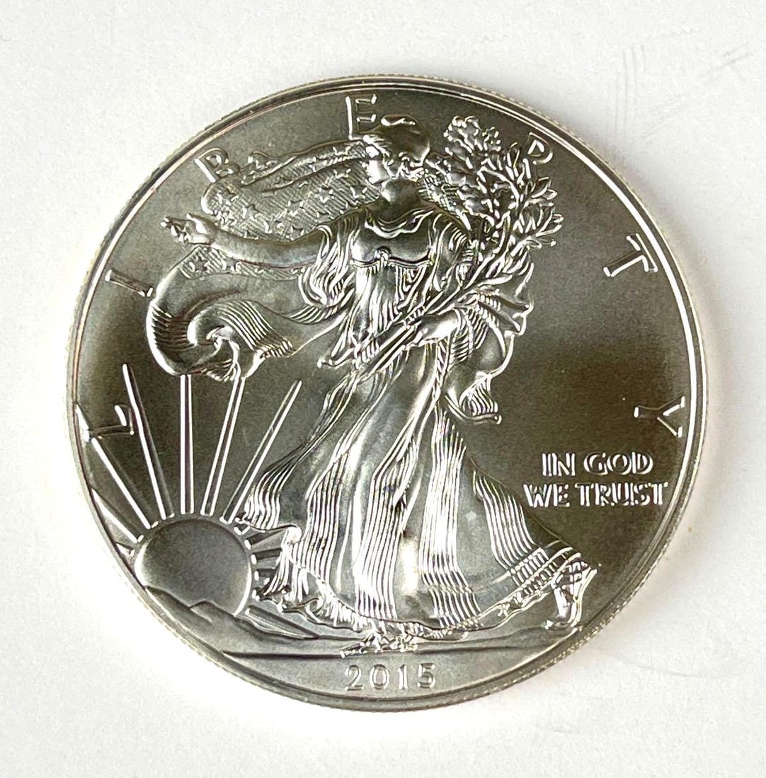 2015 US $1 American Silver Eagle 1 oz Fine Silver Coin: 2015 US $1 American Silver Eagle 1 oz Fine Silver Coin