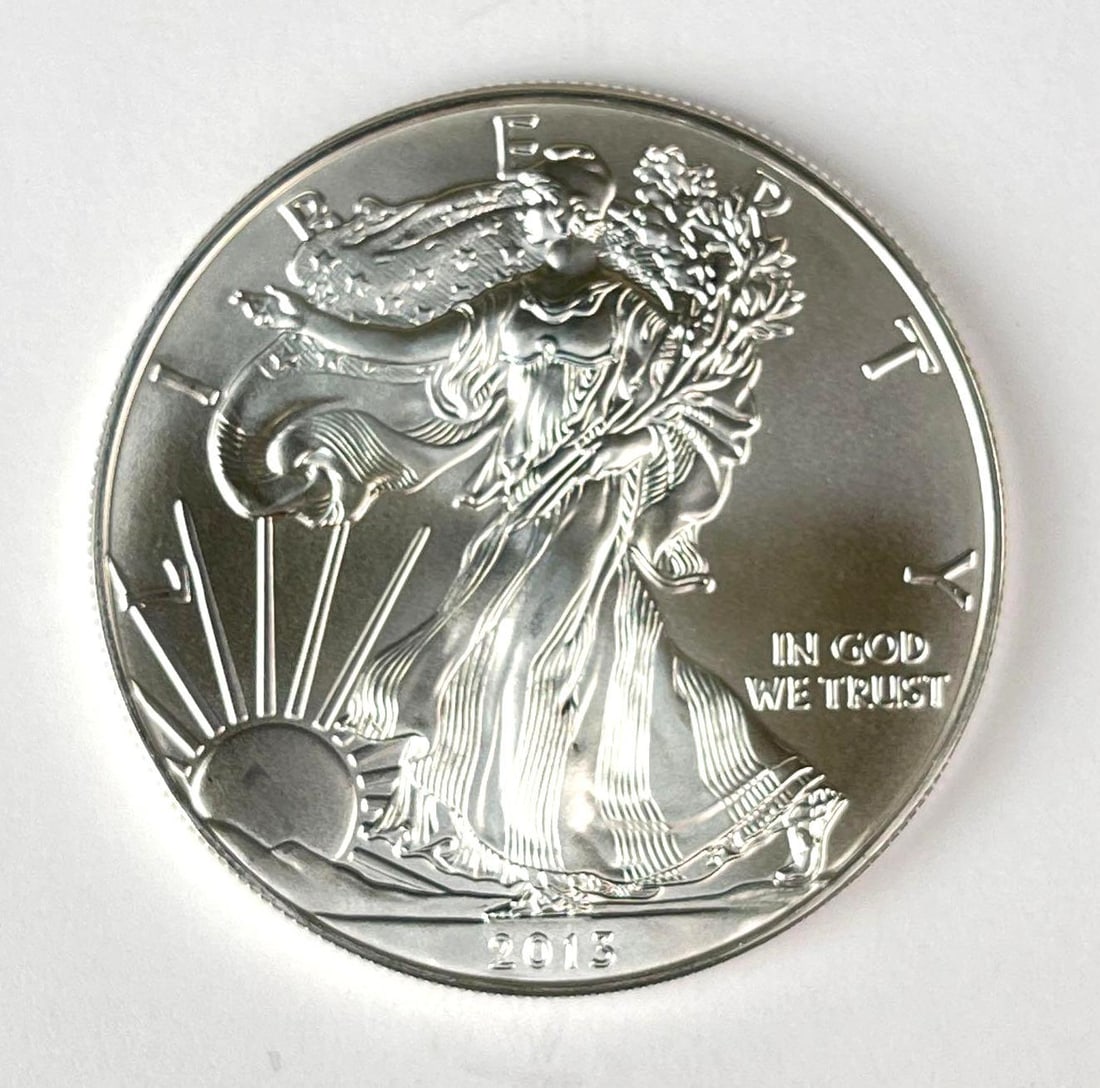 2013 US $1 American Silver Eagle 1 oz Fine Silver Coin (1 of 2)