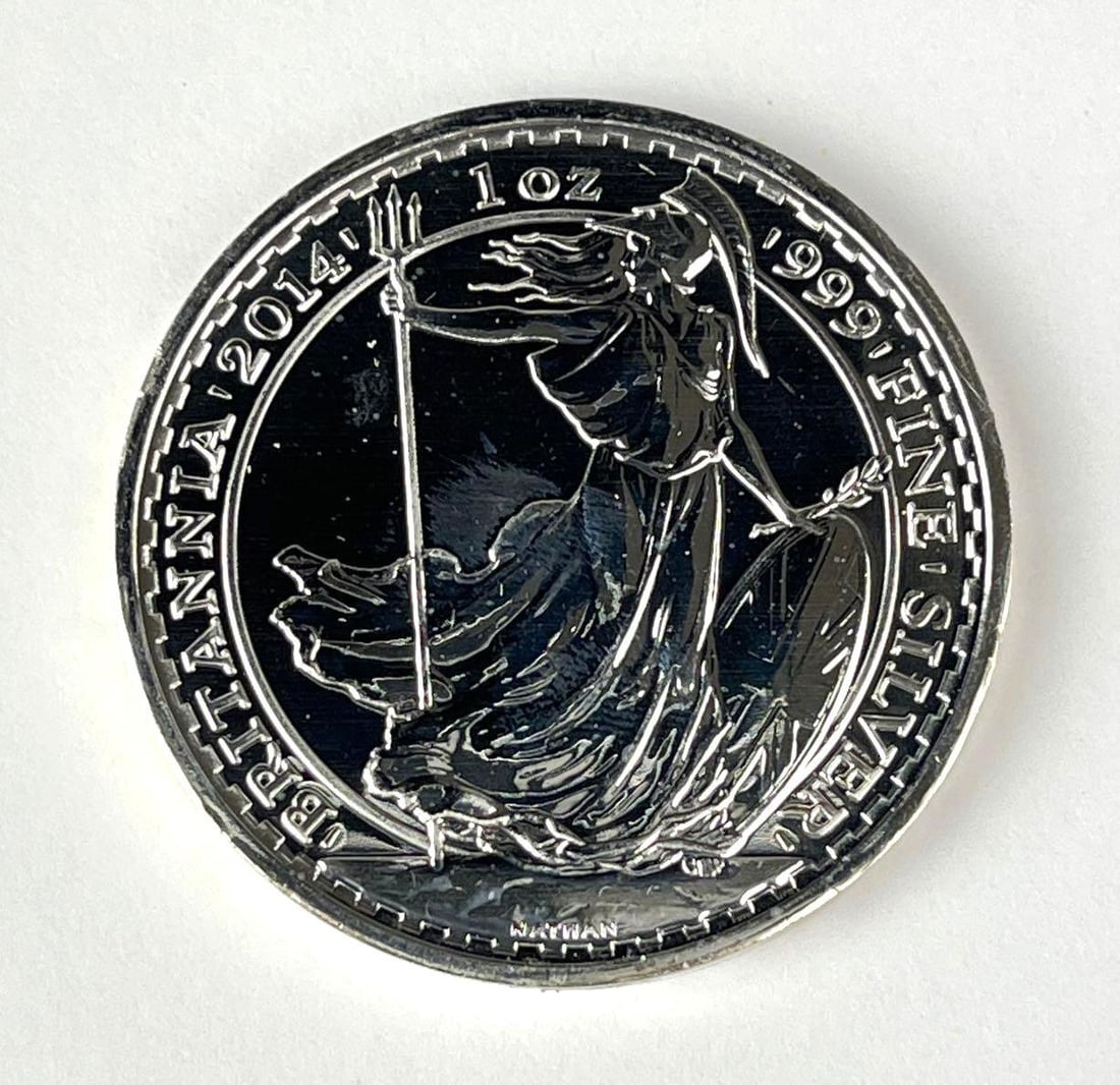 2014 Great Britain Britannia 1 oz 999 Fine Silver Coin: 2014 Great Britain Britannia 1 oz 999 Fine Silver Coin