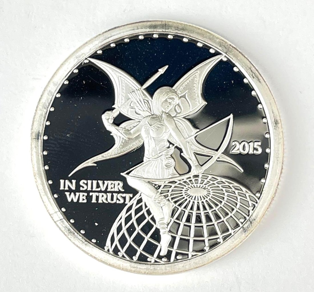 2015 Silver Bug Fairy Archer 1 oz 999 Fine Silver Round (1 of 2)