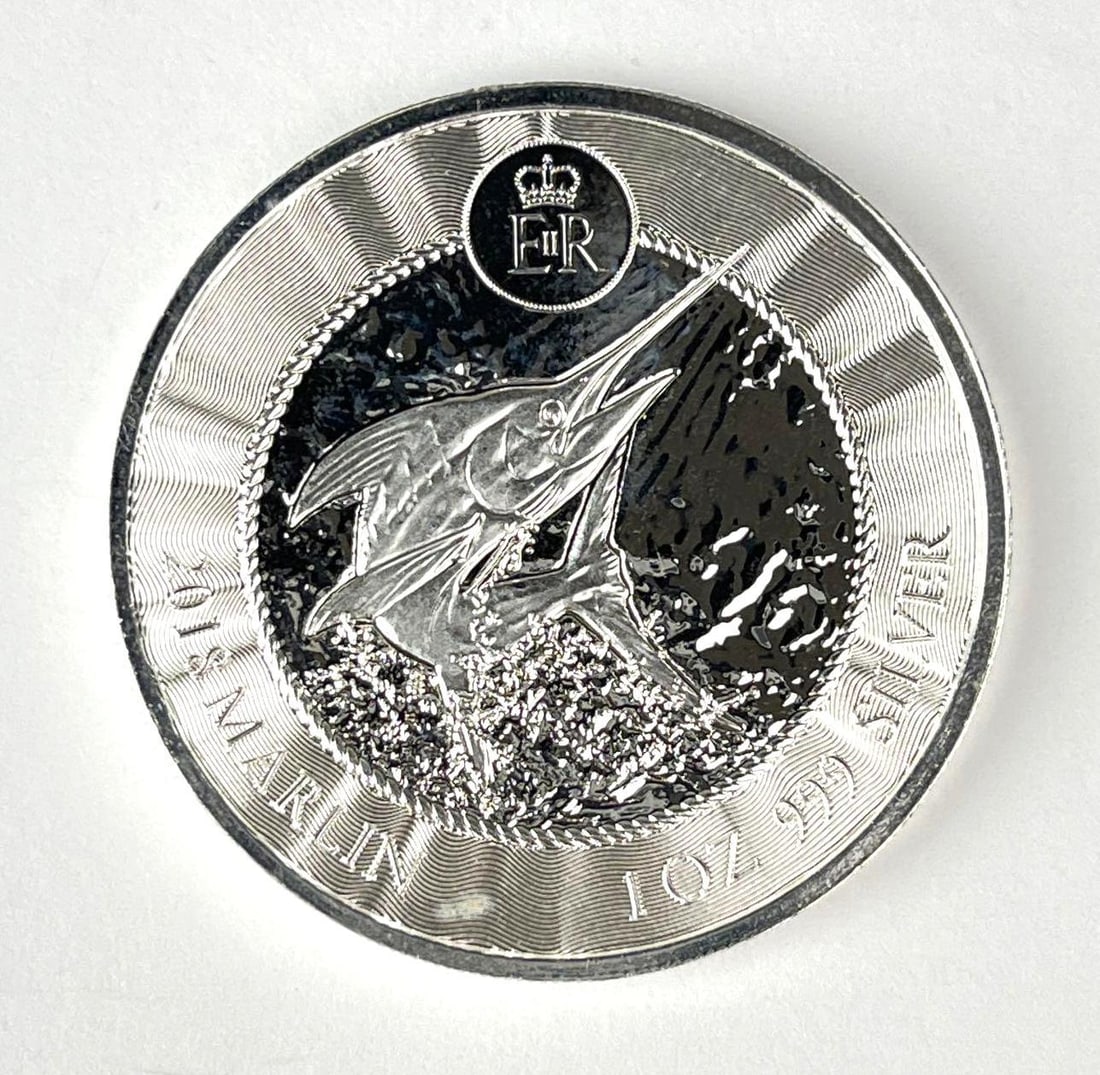 2018 Cayman Islands $1 Marlin 1 oz 999 Silver Coin: 2018 Cayman Islands $1 Marlin 1 oz 999 Silver Coin