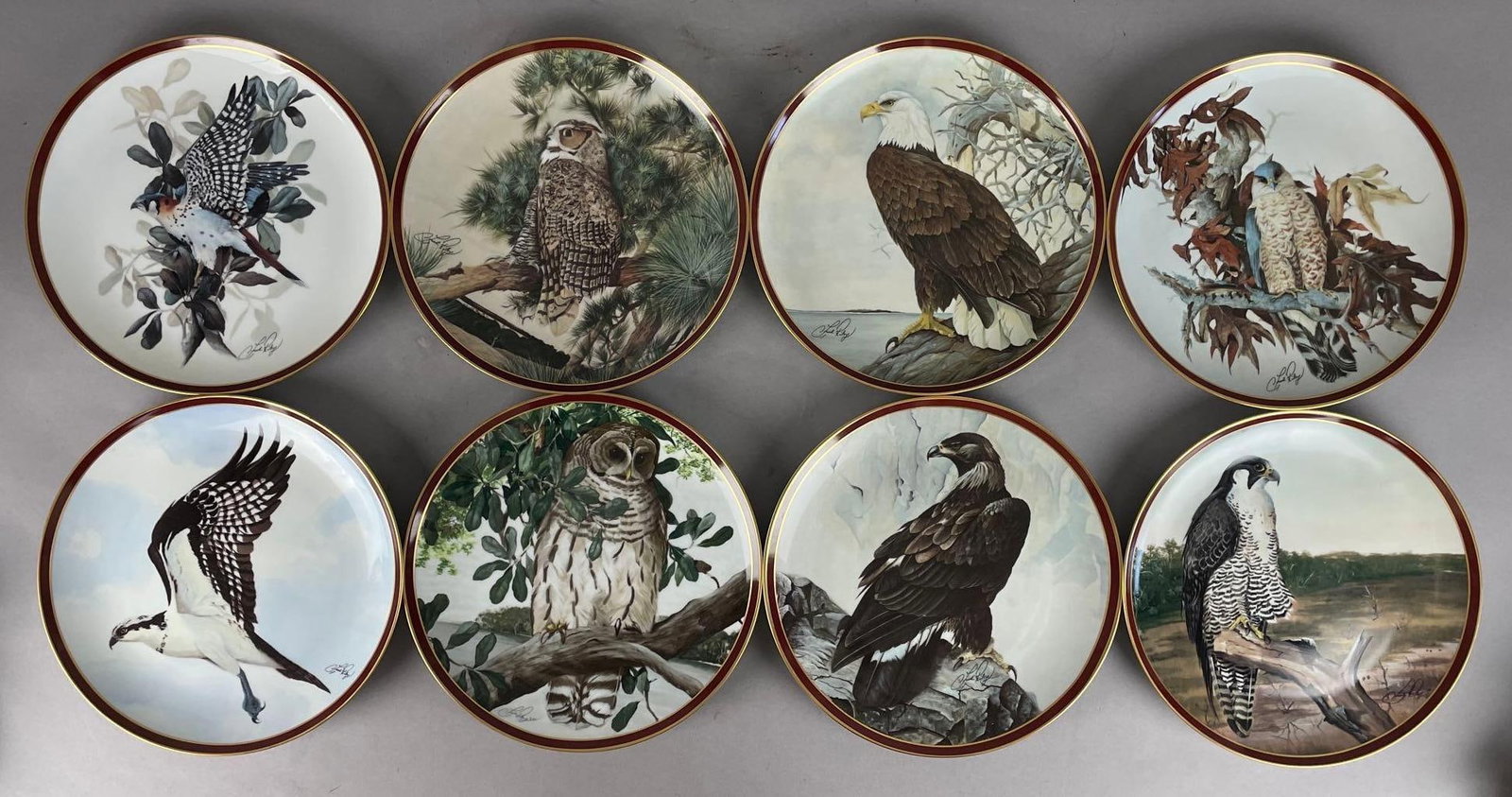 Set of 1983/84 Hamilton Collection Majest Birds of Prey Plates (1 of 4)