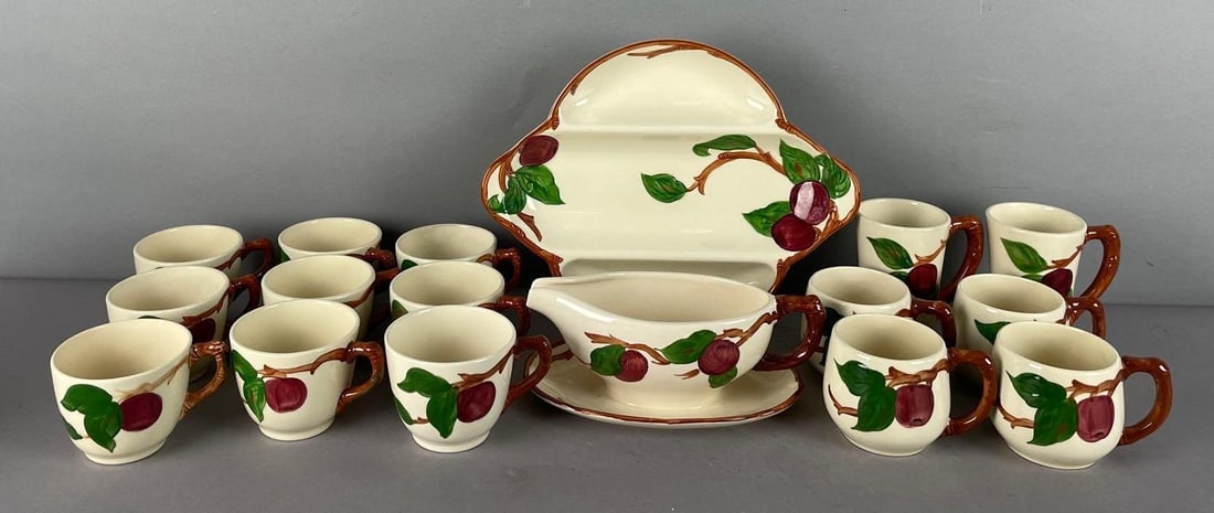 Group of Franciscan Apple Pattern Teacups and More (1 of 3)