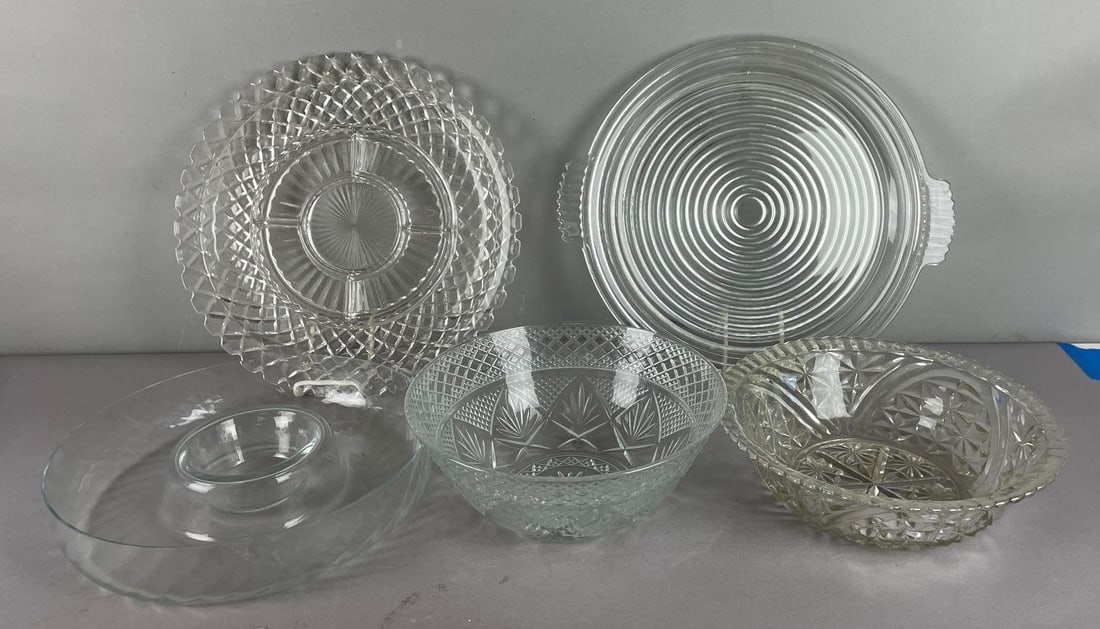Group of Vintage Glass Serving Dishes (1 of 2)
