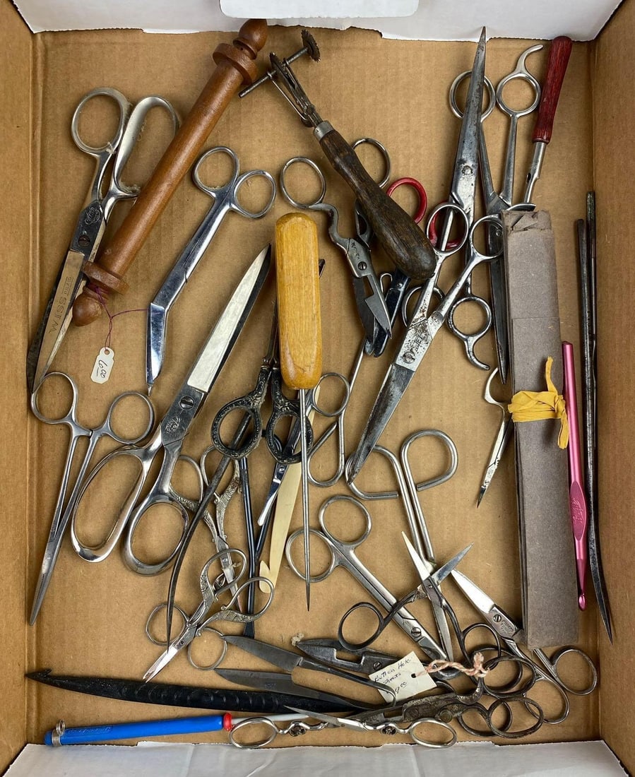 Group of Assorted Antique Scissors and More (1 of 3)