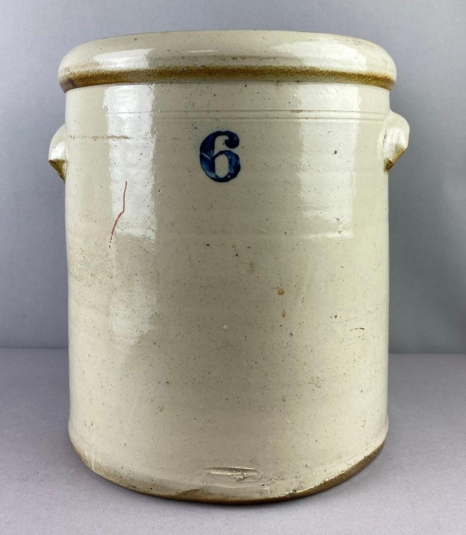 Antique 6 Gallon Stoneware Crock (1 of 6)