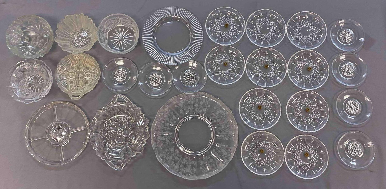 Group of Assorted Italian Royal Crystal Rock Cristallo Plates and More (1 of 3)