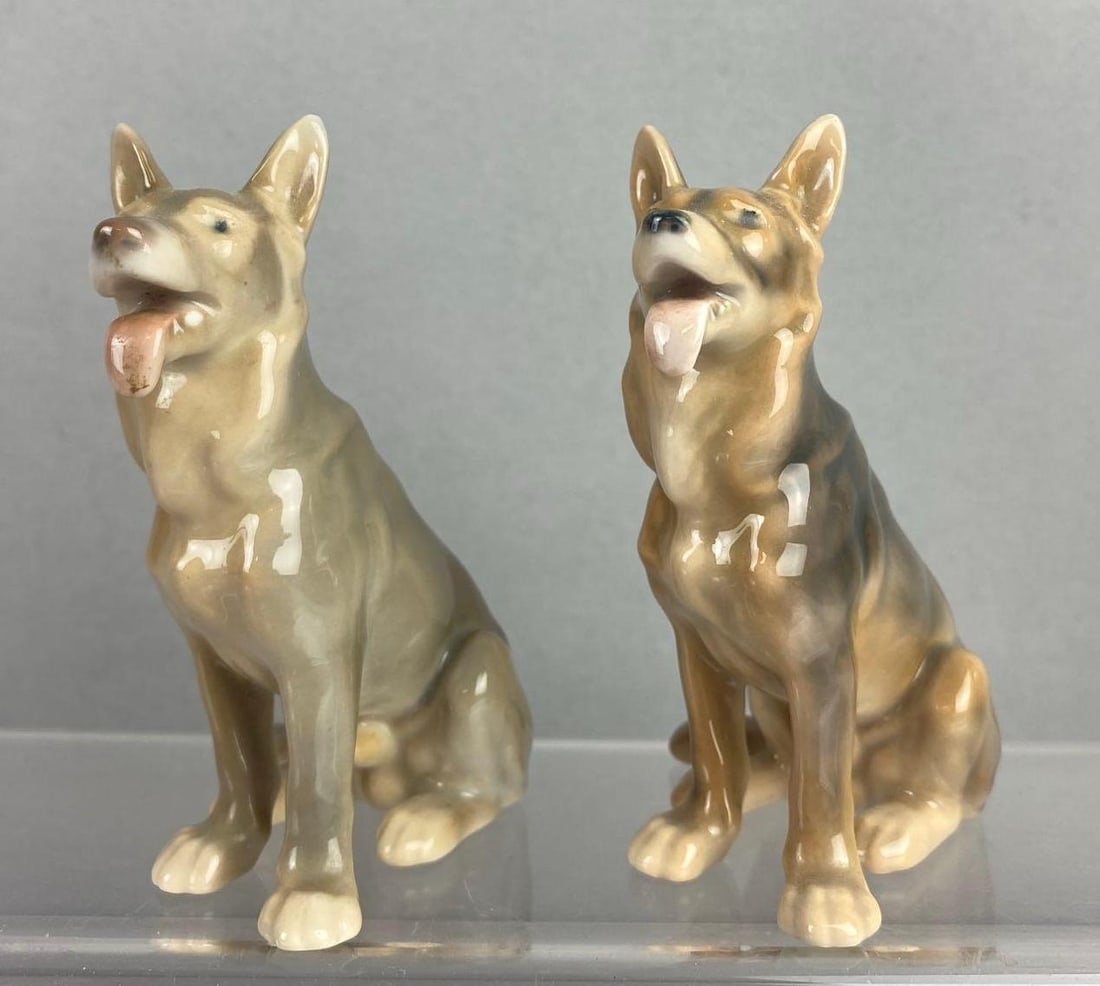 Group of 2 Bing and Grondahl Denmark Porcelain German Shepherd Figures (1 of 4)