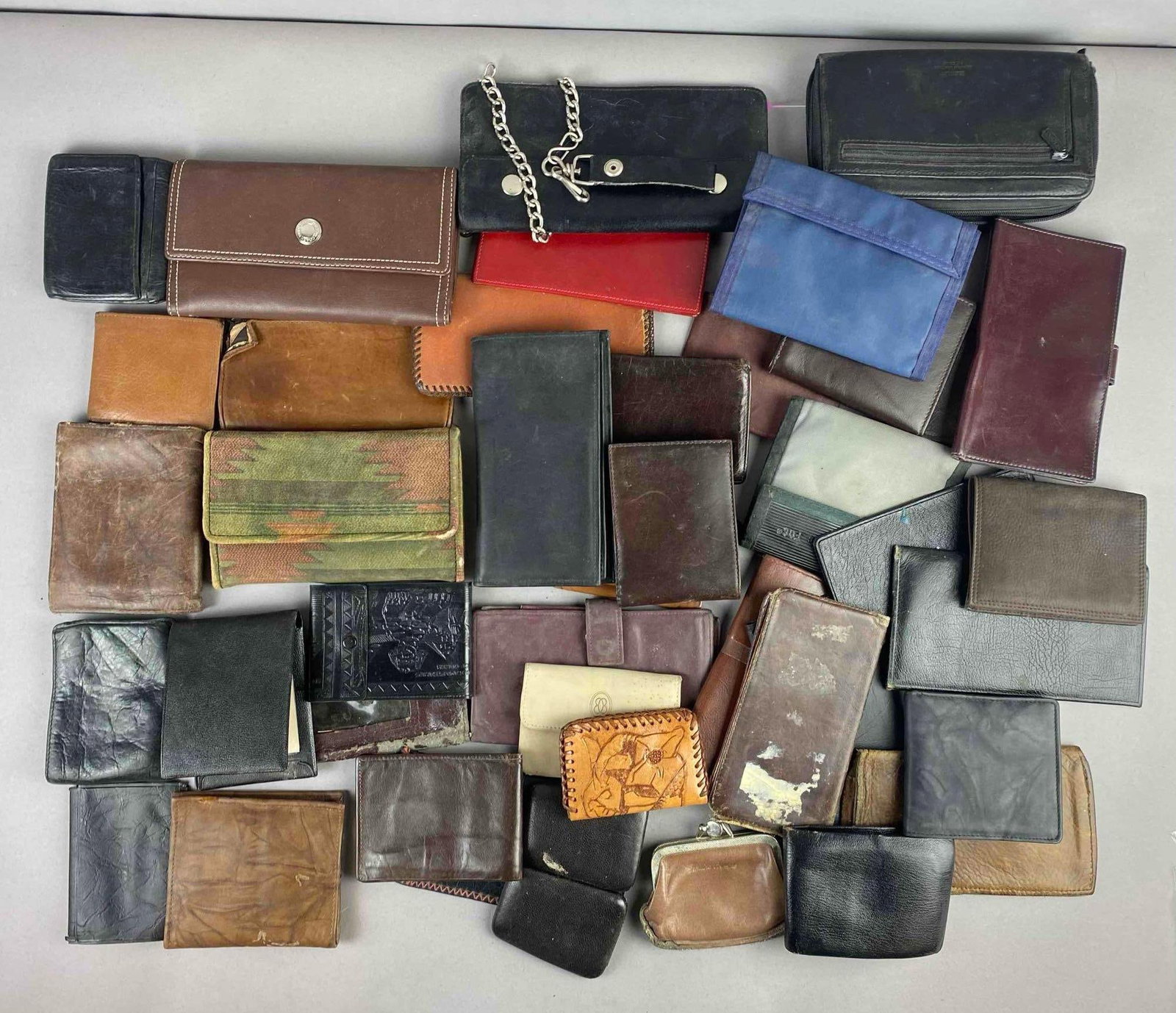 Group of Assorted Leather Wallets And More (1 of 3)