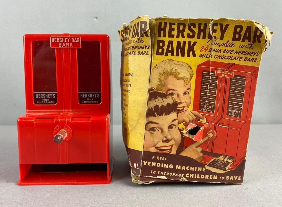 Vintage 1950s Hershey Chocolate Bar Bank Dispenser (1 of 3)