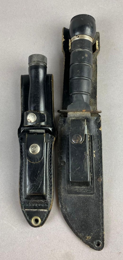 Group of 2 Rambo Style Survival Knives: Largest measures 12 inches in length