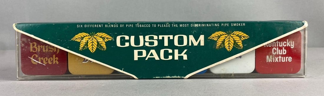 Vintage Helme Custom Pipe Tobacco Pack: Nos. Measure 13 inches in length.