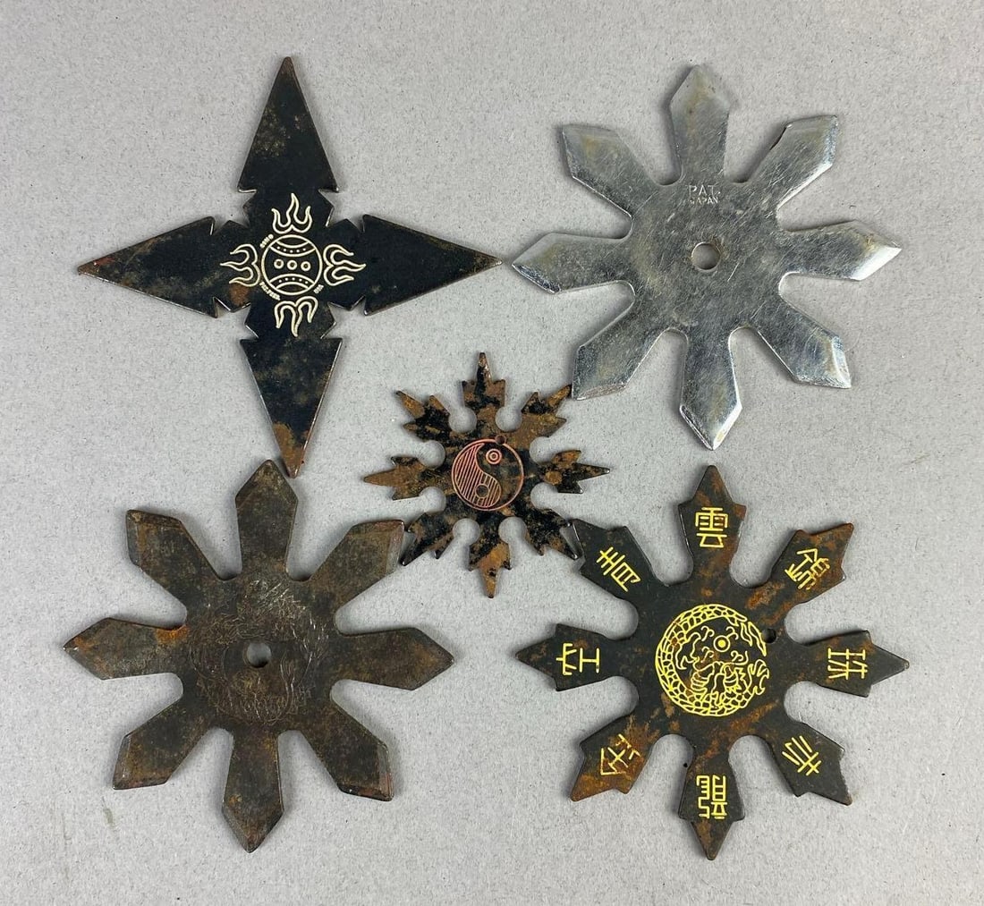 Group of 5 Vintage 1980s Shurikens (1 of 3)
