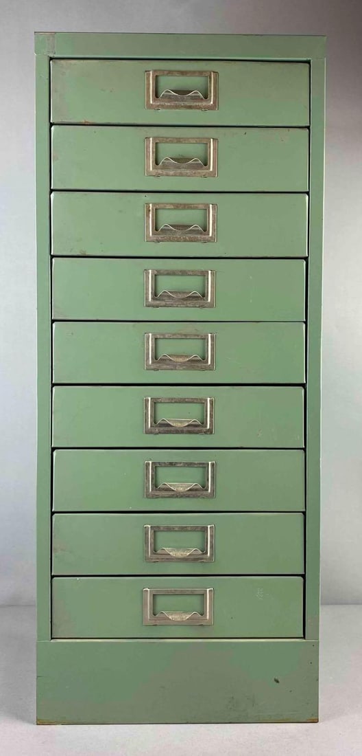 Vintage 9-Drawer File Cabinet (1 of 11)