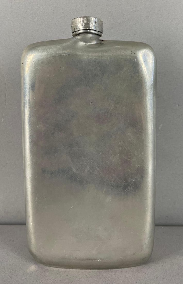 Vintage James Dixon and Sons Pewter 10 Oz Hip Flask (1 of 4)