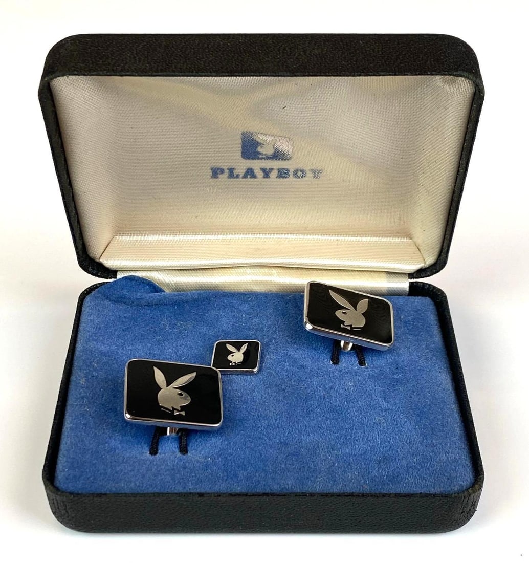 Playboy Bunny Cufflinks and Pin Set (1 of 2)
