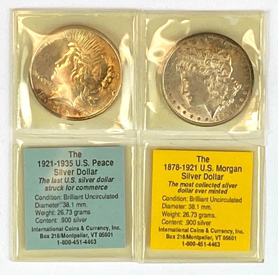 Group of 2 US Silver Dollar Coins (1 of 2)