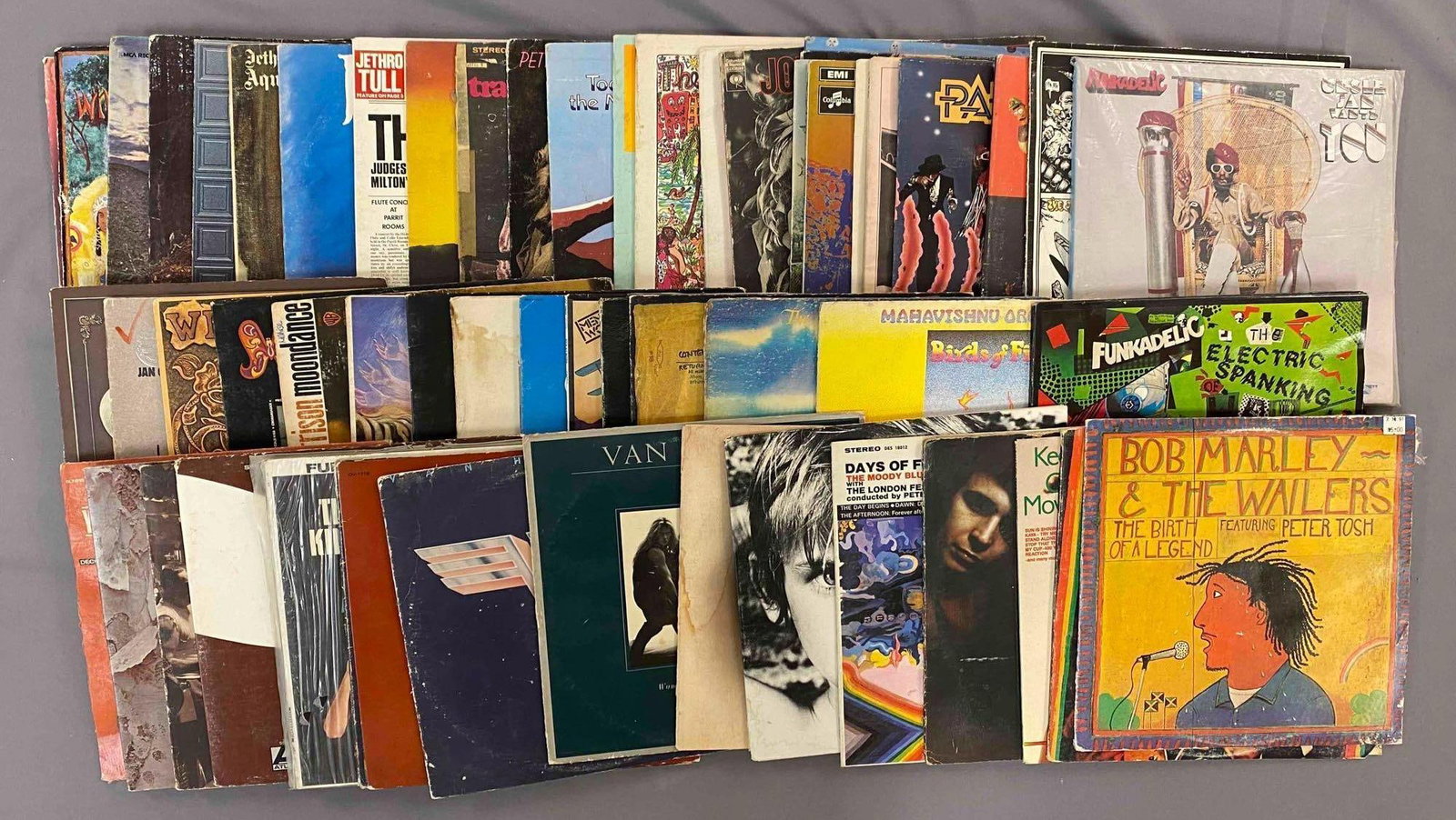 Group of Vintage Vinyl Records: Includes Bob marley, van halen, Funkadelic and more
