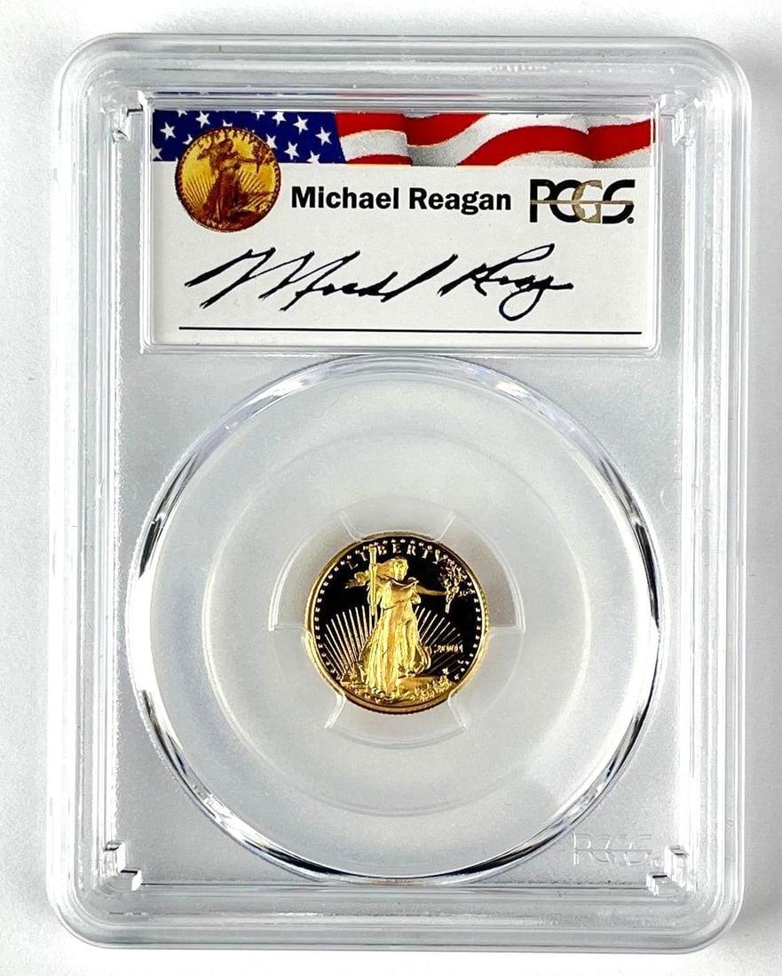 2001 W US $5 American Gold Eagle 1/10 th oz Fine Gold Coin PCGS PR69 DCAM (1 of 2)