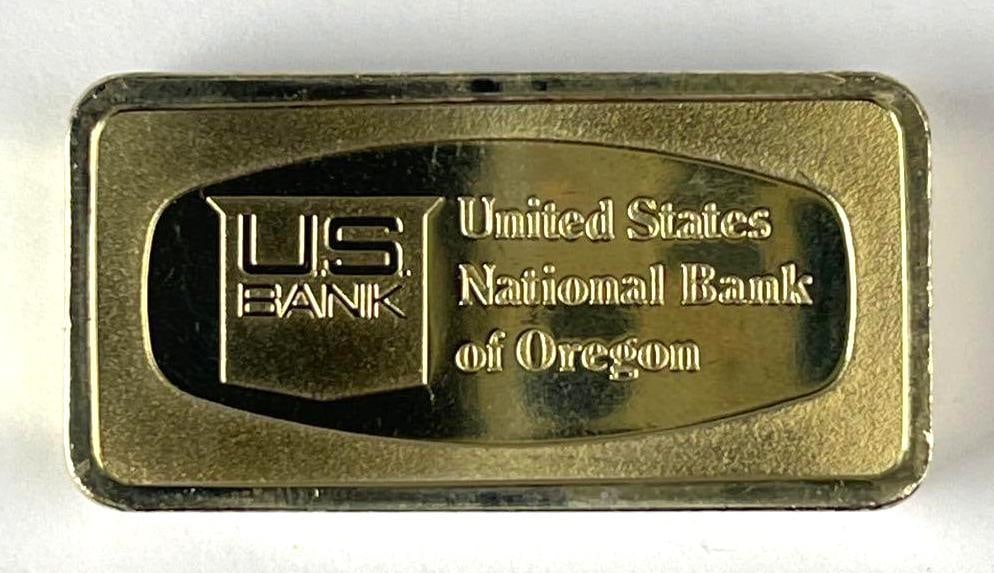 1970 The Franklin Mint 1000 Grain 2.32 oz Sterling Silver Ingot/ Bar (1 of 2)