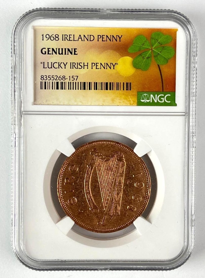 1968 Ireland Penny Lucky Irish Penny NGC Genuine (1 of 2)