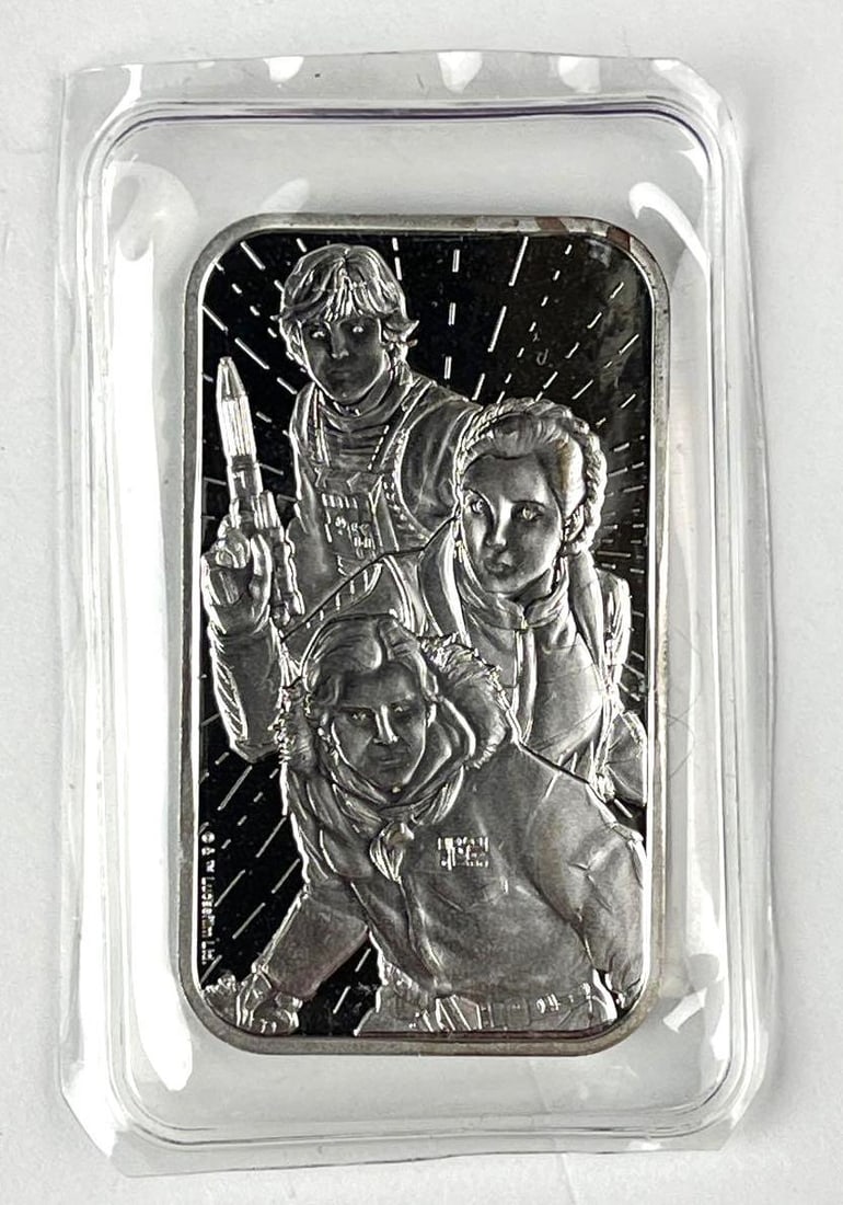 The Royal Mint Star Wars Light Side 1 oz 999.9 Fine Silver Ingot/ Bar: The Royal Mint Star Wars Light Side 1 oz 999.9 Fine Silver Ingot/ Bar