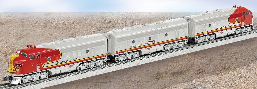 Lionel Santa Fe F3 ABA Diesel Locomotive Set No. 6-24589 O Scale Train Set (1 of 3)